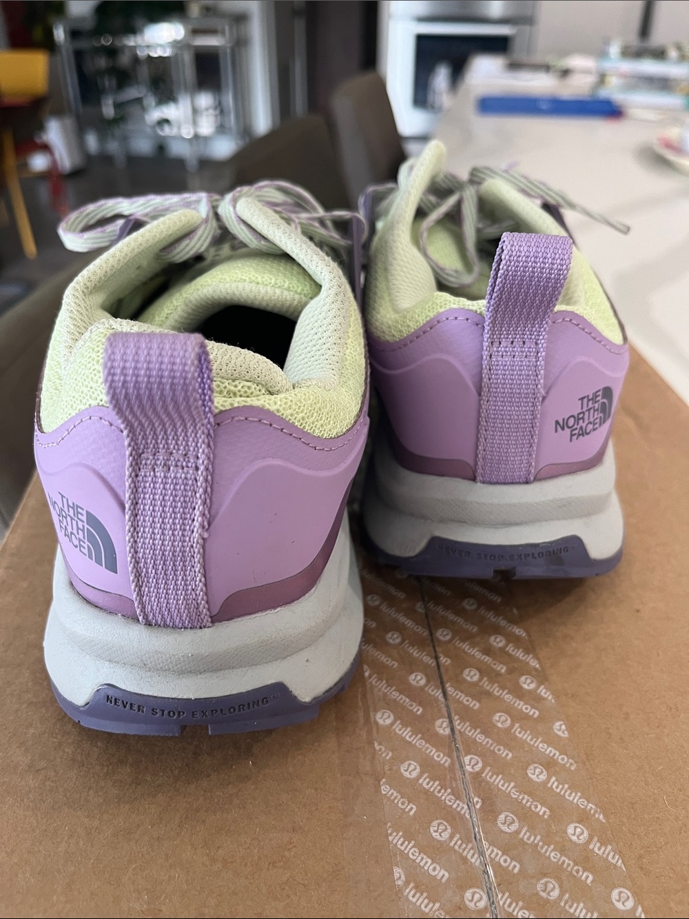 The North Face Light Green & Lavender Trail Running Shoes